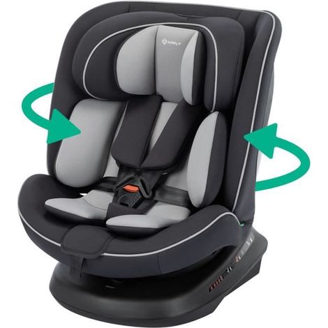 SAFETY 1ST Autositz Cosmo I-Safe I-Size, Von 0 bis 12 Jahren, 40 - 150 cm, mit Gurt, Einfache Installation, 360° Drehung, Schwarz