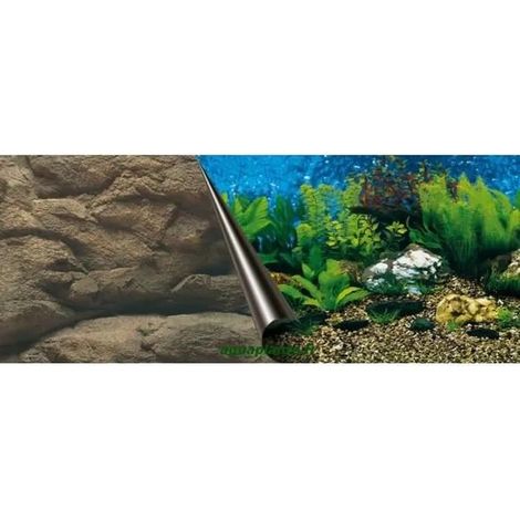 Decorazione acquario Europet Bernina pannello posteriore blu 80x40 cm