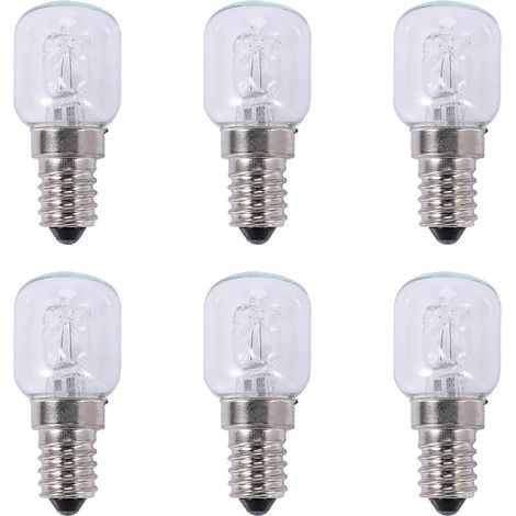 Ampoule halogène haute température 500 degrés 25 W (2024 x 6 x E14) pour four à bulles, culot E14, 250 V, ampoule quartz 25 W (1/5)