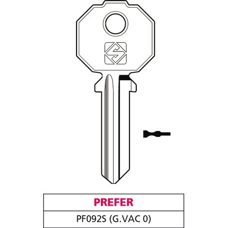 Silca CHIAVE OTTONE PF092S (G. VAC 0) PREFER 20.00 pz