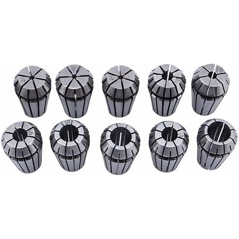 Pinces, ER16 Ensemble de pinces à ressorts ER16 1-10mm Ensemble de mandrins de serrage élastiques pour pince de serrage élastique pour machine de gravure CNC et outil de tournage de moulin, 1-10mm, 10 (1/5)