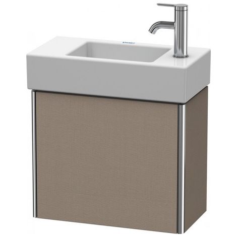 Meuble sous-lavabo Duravit XSquare 48,4x24,0 cm, 1 porte, suspendue à gauche, pour lavabo Vero Air 072450, Couleur (avant/corps): linge - XS4091L7575