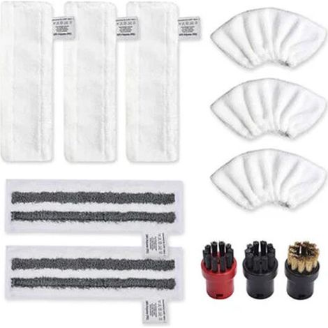 Karcher Easyfix SC2 SC3 SC4 SC5 Bonnettes Microfibre Lingettes Serpillière Chiffons Brosses à Buse Ronde pour Nettoyeur Vapeur Pièces de Rechange - Différentes Quantités (1/5)