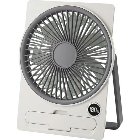 Ventilateur Bureau, Ventilateur de Table, Ventilateur USB silencieux, Mini Ventilateur Silencieux 5 Vitesses, avec Affichage LED, Petit Ventilateur Portable pour Bureau, Maison (Blanc) (1/5)