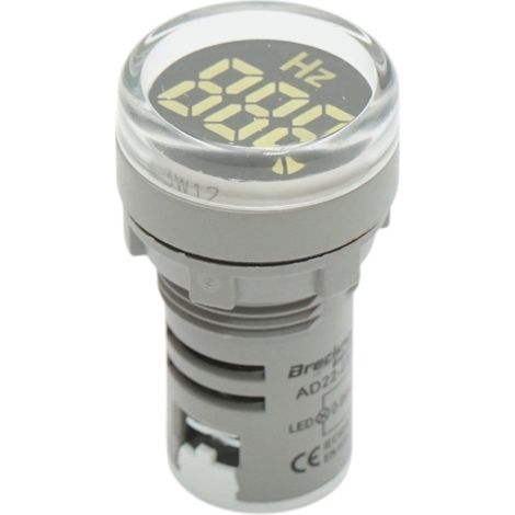 Indicatore di frequenza digitale amperometro LED bianco 0-99Hz Ø 22mm Breckner Germany (1/4)