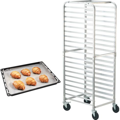 VEVOR Carrito comercial con bandeja para pan estantes de aluminio para panadería