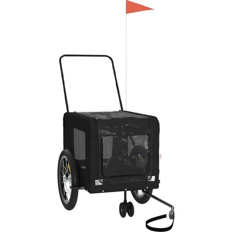 Remorque de vélo pour animaux de compagnie noir CFW748091