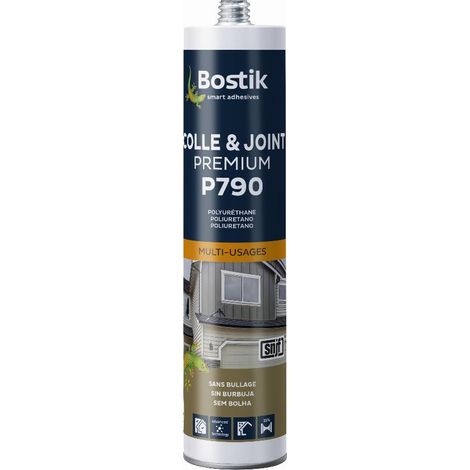 Bostik – Mastic-colle polyuréthane gel-paste 300 ml – Anti-coulure – Excellente adhérence sur béton, bois, verre – Pour joints d'étanchéité et calfeutrage