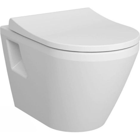 Vitra – Cuvette WC suspendu sans bride 70620036288 – Abattant softclose – Céramique blanche – Largeur 35.5 cm – Entretien facile (1/4)