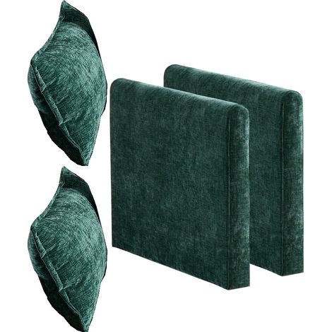Canapé nuage avec accoudoirs uniquement, canapé sectionnel moderne, pour salon, chambre et appartement, coussin d’assise rembourré double couche confortable, tissu chenille respirant, vert, DE501EGN