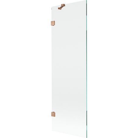 Mexen Lunar Duschabtrennung 1-flügelig 60 x 150 cm, transparent, gebürstetes Kupfer - 897-060-000-65-00