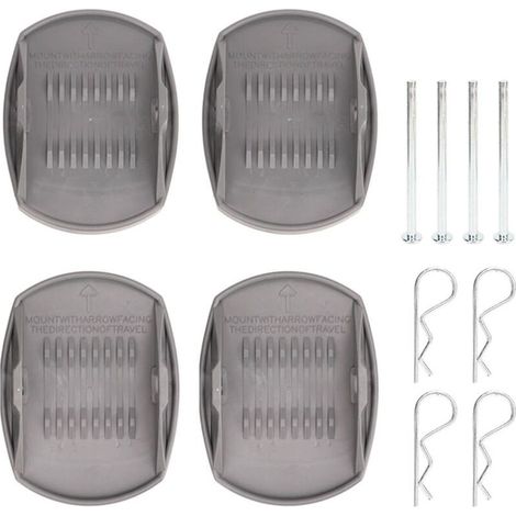 Coussinets de levage pour cric de caravane – 4 pièces en caoutchouc renforcé anti-rouille, haute résistance et répartition optimale de la charge (1/5)