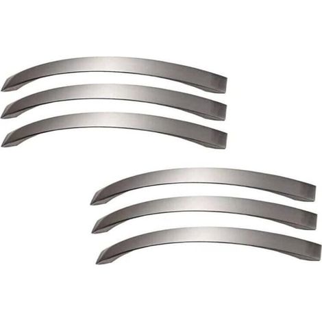 Set mit 6 Küchenschrankgriffen, Küchengriffe aus gebürsteter Aluminiumlegierung, geeignet für Schränke, Schubladen, Kleiderschränke (160 mm Lochabstand) (1/4)