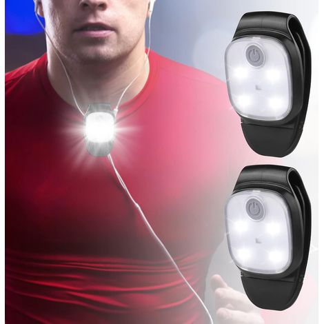 BRAVIX Clip Running Light Jogging Lampe à Clip Rechargeable Usb RéFléChissante 2Pcs Clip de LumièRe de Course à Clipser pour Joggers Mini Lampe Frontale pour La Course Plein Air Jogging Chien