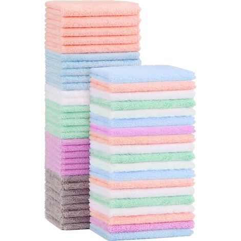50er Pack Orighty Baby Waschlappen, Mikrofaser Coral Fleece Gesichtstücher 7x9 (1/5)
