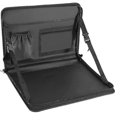 Tableau de travail pliable pour voiture, plateau de repas et bureau portable, organiseur de surface multifonction pour route. (1/4)