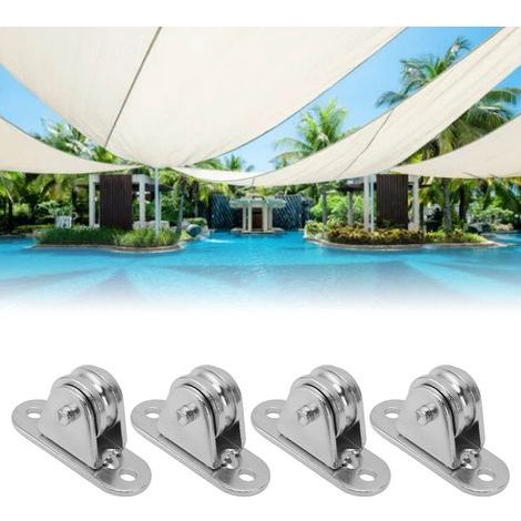 Poulie fixe, poulie suspendue, poulie de traction, roue d'inversion, rouleau électrique FSS, rideau de plafond FCS, ensemble de 4 accessoires pour pare-soleil de piscine (1/5)