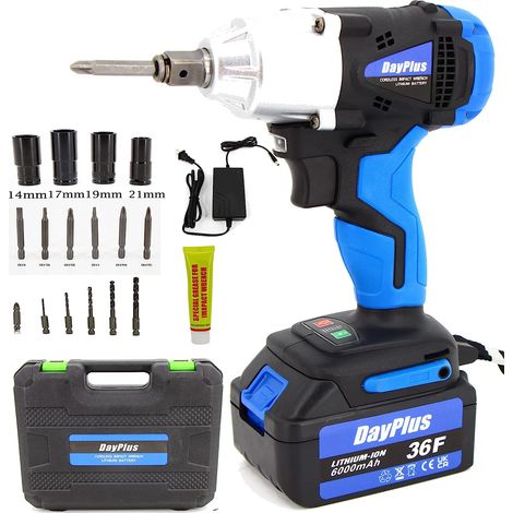 3 IN1 Cordless Impact Wrench, 18V 420N.m Electric High Torque Wrench 1/2 inch Drive Speed Auto Power Tool Include 16 Impact Socket Set & Carry Case (1/5)