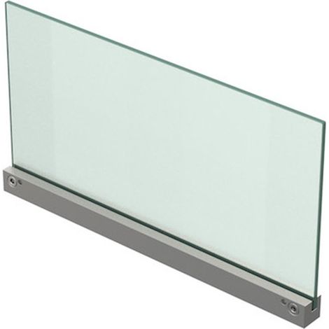 Fixation murale percée pour panneau signalétique max 8mm - Longueur 380mm (1/5)