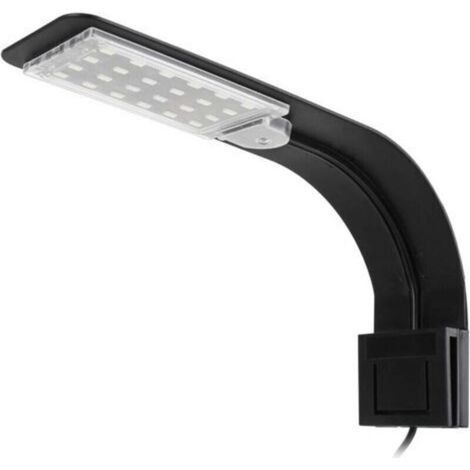 Lampe Aquarium, Lampe LED Ultra Mince Lampe LED Aquarium Mini Lampe Pince Aquarium avec 24 LED Lumière Blanche et Bleue pour Poisson et Plantes
