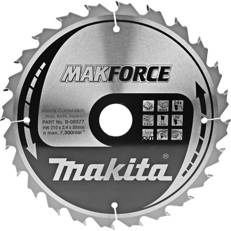 Makita Kreissägeblatt, MAKFORCE 210 x 30 mm • 24 Zähne