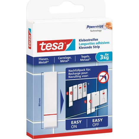 Tesa tiras adhesivas para fijación decorativa blanco 3 kg