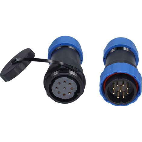 Connecteur aéronautique étanche PA66, résistant à l'oxydation, SP28, IP68, 9 broches (1/5)
