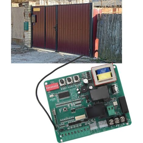 Carte de Commande Motorisée pour Portail Coulissant, LED Indicateurs, Vitesse Variable, Fonction Sensible, Opération Manuelle, 130x108mm, 110V (1/5)