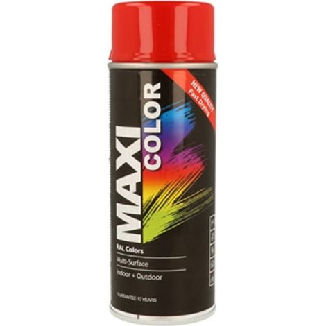 Pintura spray maxi color brillo 400 ml ral 3020 rojo trafico