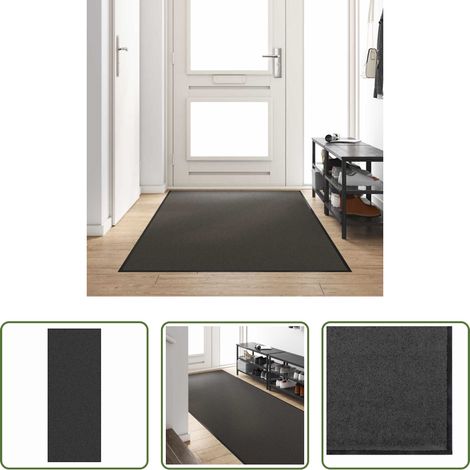 Tapis de porte - Tapis d'entrée Autre Anthracite et noir 120 x 300 cm (1/5)