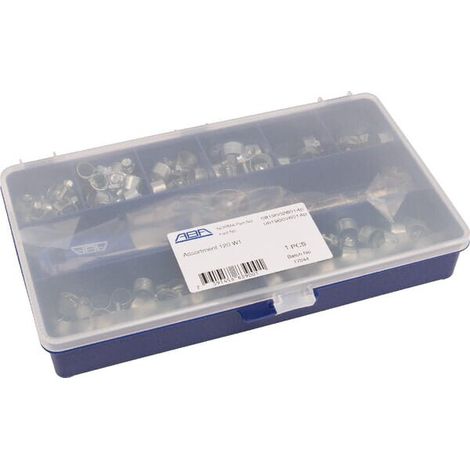 Boîte d'assortiment de colliers de serrage ABA HCS12DB157