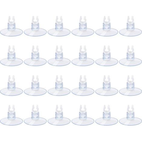 100 pièces Ventouse Aquarium Transparent pour Aquarium(5x25mm), Pompe Aquarium Ventouses Aquarium avec Porte-Tube Clips Pinces pour Poissons d'Aquarium Ventouses Pompe à Air (1/5)