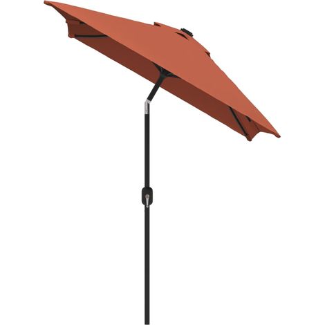 INLIFE Parasol avec mât en métal 300 x 200 cm Terre cuite (1/5)