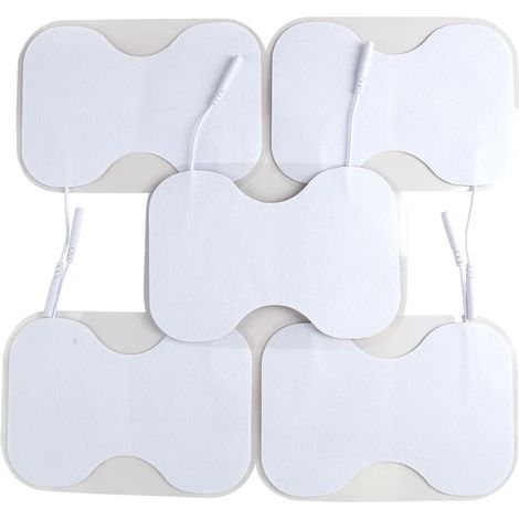 5/10 PTENS EMS-Elektroden für Taillenmassage, Nerven- und Muskelstimulation, Physiotherapie und Abnehmgerät, 2-mm-Stecker, Healthy Care05645-AquaForge