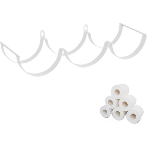 Porte-papier toilette mural en fer blanc, design compact et bords (1/5)