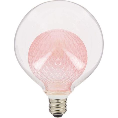 BULB FILAMENT LED G125 DOUBLE ROSE GLASS, CAP E27, 270 LUMENS, CONSO. 3 W (EQUIVALENCE 30 W), 2700 KELVINS WARM WHITE (1/5)