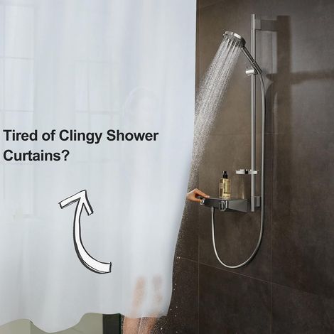 Shower Curtain Weights, Heavy-Duty Magnetic Weights Bottom with Rustproof Silicone Coating, Prevent Curtain Liner from Blowing in Wind, Work for Flag, Drapery, Tablecloth (5 Pairs, White) (1/5)