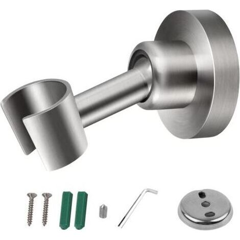 Support de pommeau de douche, acier inoxydable 304, support de pommeau de douche, support de douche à main universel, support de douche réglable à 360° avec (1/5)