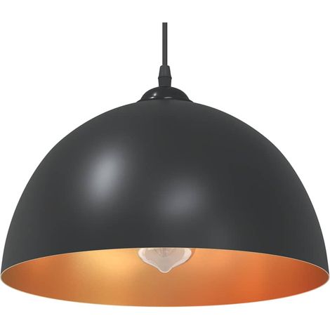 vidaXL Lámparas colgantes 2 uds regulable en altura E27 negro Ø 30 cm (1/5)