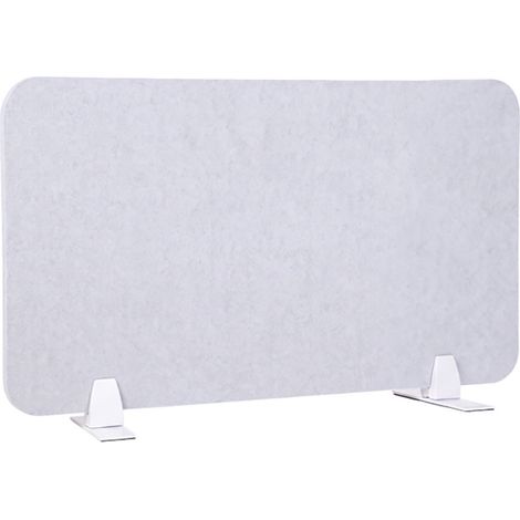 Pannello Fonoassorbente da Banco 80x45 cm Coppia di Piedini con Base D'Appoggio Finitura Grigio (1/4)