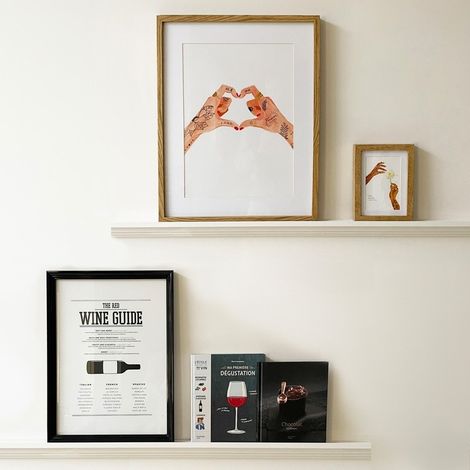 Kit de 2 étagères murales en bois - Pin Massif - 100% FSC - Prêt à coller et peindre (1/5)