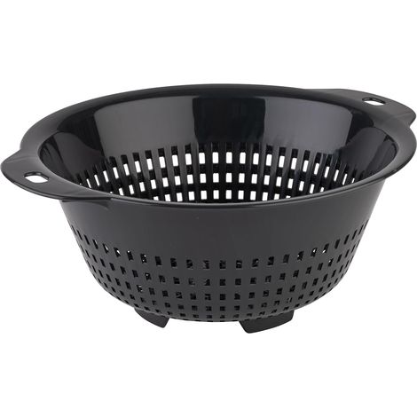 APS 787 Colino da cucina con diametro di 27,5 cm, altezza 12 cm, colino per pasta, scolapasta con impugnatura ergonomica, antracite (1/5)