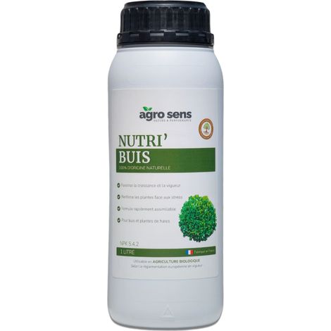 Nutri Buis - Engrais liquide pour buis et conifères - 1 litre (500 litres de préparation) (1/5)
