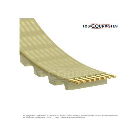 Courroie dentée en polyuréthane T2.5-620-10