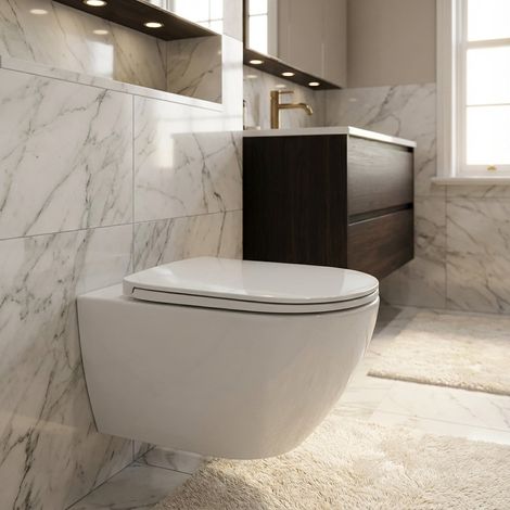 Abattant WC Softclose blanc compatible Gemma 2 - Ceramica Dolomite (1/5)