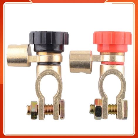 Car battery disconnect switch modification with anti-leakage clamp, pure copper thickened, with disconnect clamp head to protect battery terminals. (1/4)