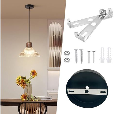 Ceiling Light Brackets Lamp Mounting Kit with Screws Universal White Hanger for Lights and Pendant Office (1/4)
