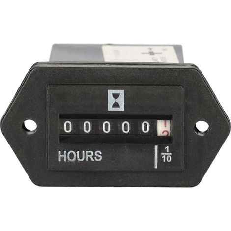 Capteur auto DC 10V – 80V Hour Meter Rectangle Sealed Hour Meter pour Engineering Vehicle Generator Hour Meter SYS – 1