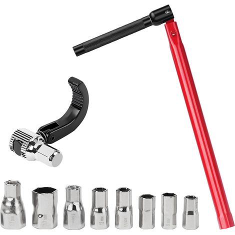Jeu de clés à douille de 13 mm Clé à griffes de 44 mm + inserts de 8 à 17 mm, jeu de 9 clés à douille Adaptateur pour clé à griffes (1/5)
