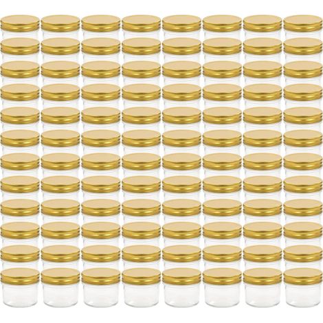 Pots à confiture avec couvercle doré 96 pcs Verre 110 ml CFW730981 (1/5)